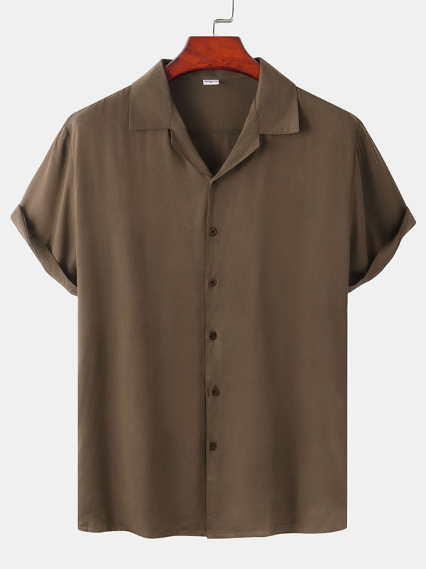 Spring and summer new men's casual button street trendy short-sleeved shirt Shello Creative Boutique