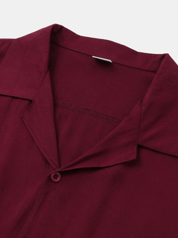 Spring and summer new men's casual button street trendy short-sleeved shirt Shello Creative Boutique