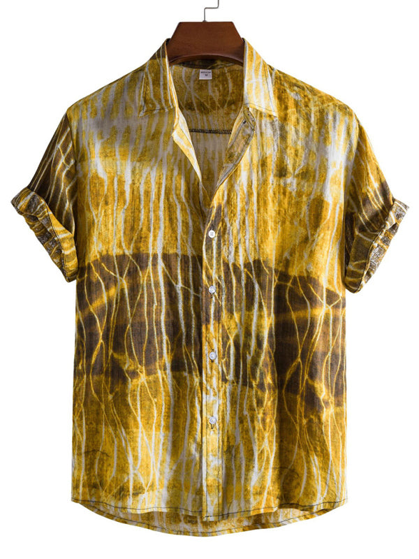 Vacation Floral Men's Casual Short Sleeve Floral Shirt Shello's Creative Boutique