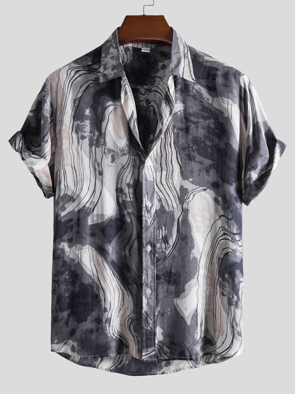Vacation Floral Men's Casual Short Sleeve Floral Shirt Shello's Creative Boutique