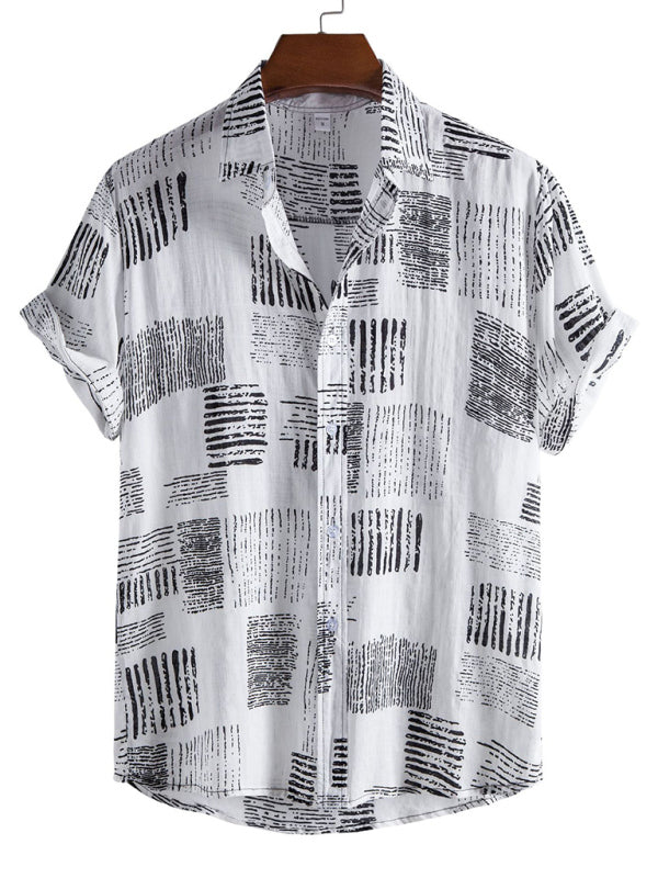 Vacation Floral Men's Casual Short Sleeve Floral Shirt Shello's Creative Boutique