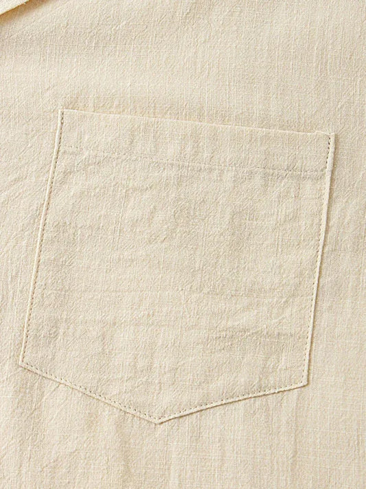 Men's Solid Colour Short-Sleeved T-Shirt Shorts Cotton Linen Casual Suit - Shello's Creative Boutique