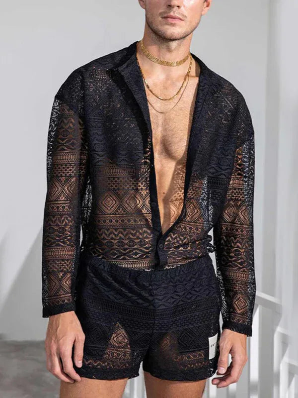 Long Sleeve Shirts Casual Shorts Fashion Men's Suits Sportswear – A Perfect Blend of Casual Elegance! - Shello's Creative Boutique