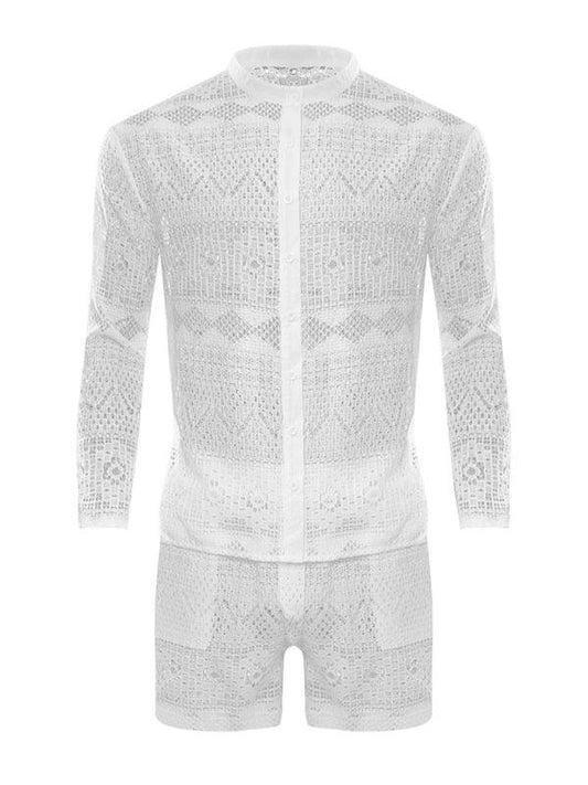 Long Sleeve Shirts Casual Shorts Fashion Men's Suits Sportswear – A Perfect Blend of Casual Elegance! - Shello's Creative Boutique