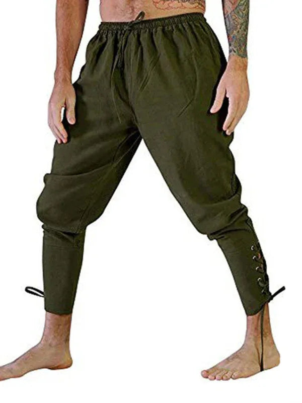 Modern Comfort - Men's Ankle Strap Cuffed Trousers - Shello's Creative Boutique