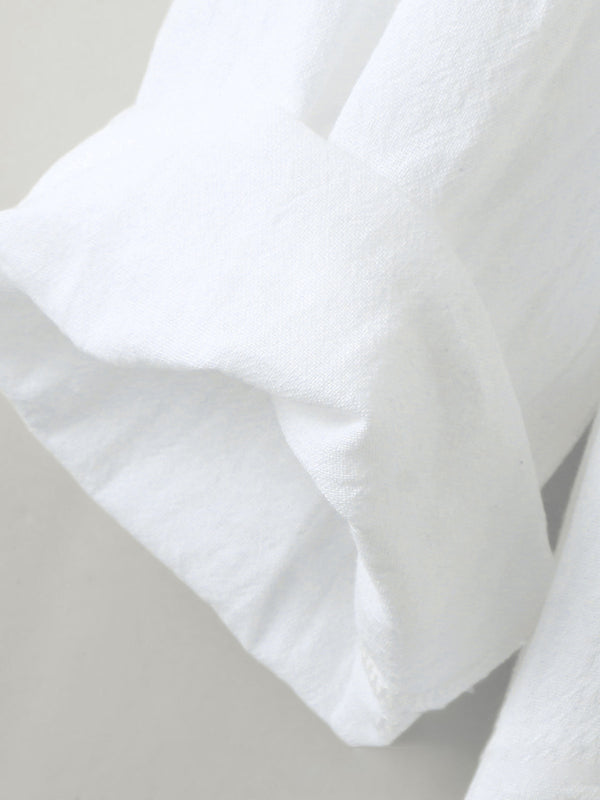 Men's New Long Sleeve Solid Color V Neck Washed Water Cotton T-Shirt Shello's Creative Boutique