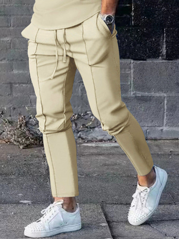 New Men's Two-piece Set Round Neck Long Sleeve T-Shirt Trousers Casual Sports Suit Shello's Creative Boutique