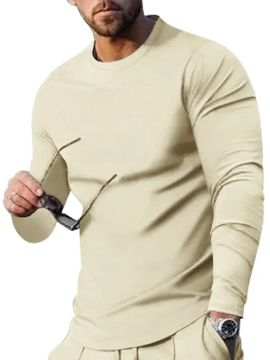 Men's Two-Piece Casual Sports Suit – Crewneck Long Sleeve T-Shirt & Trousers - Shello's Creative Boutique