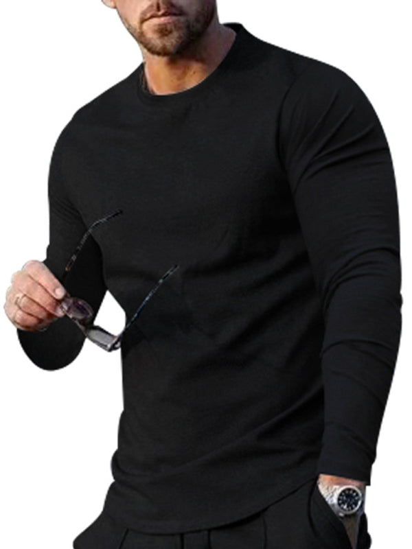 New Men's Two-piece Set Round Neck Long Sleeve T-Shirt Trousers Casual Sports Suit Shello's Creative Boutique