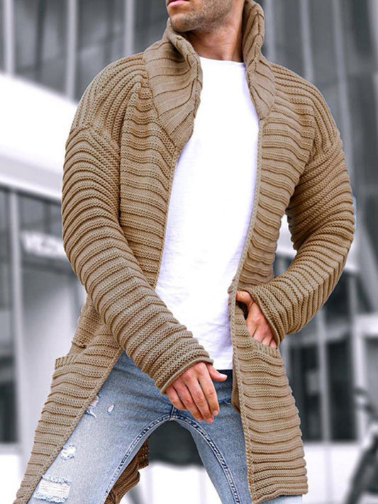 Men's turtleneck long sleeve knitted sweater cardigan Shello's Creative Boutique