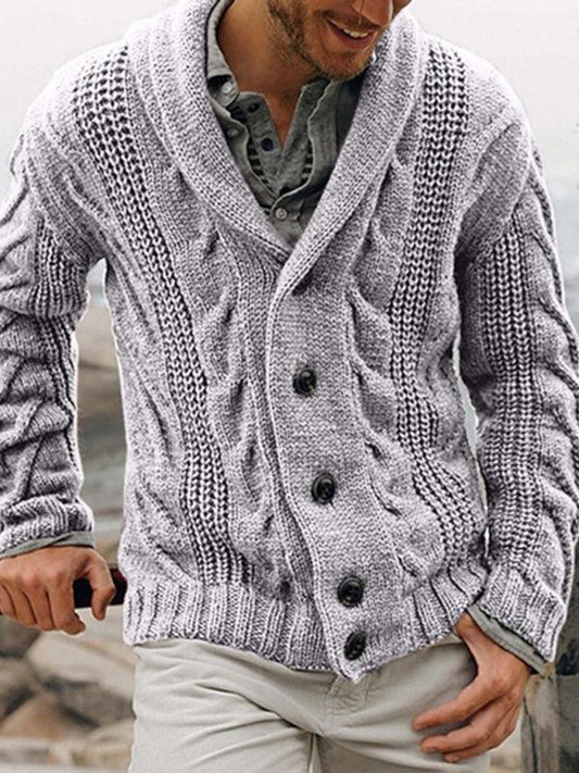 New Men's Cardigan Sweater Base Sweater Large Size Sweater Jacket - Shello's Creative Boutique