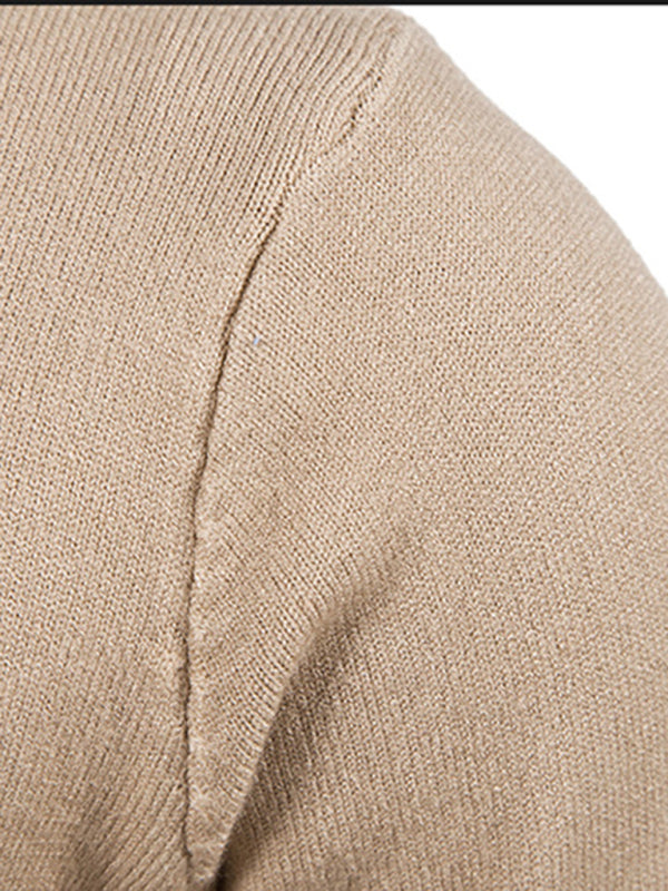 New men's casual solid color V-neck sweater cardigan sweater Shello's Creative Boutique