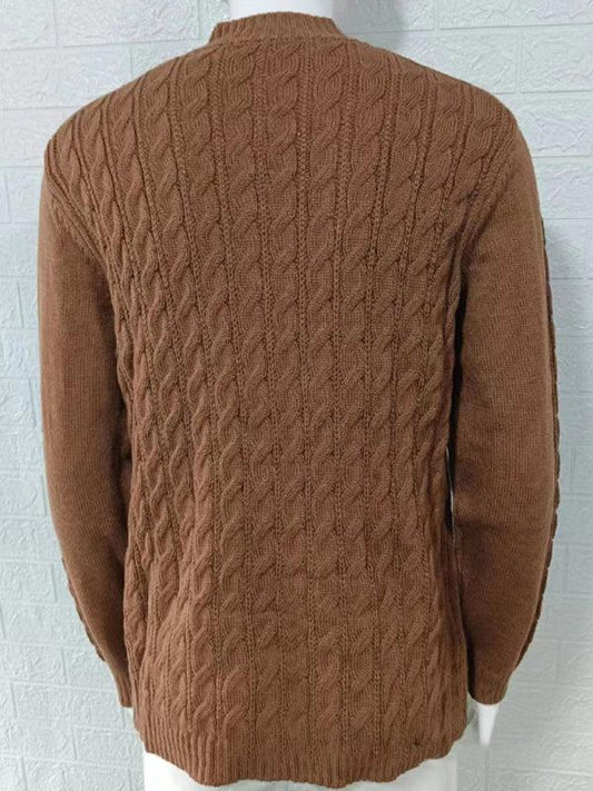 Timeless Warmth - Men's Solid Colour Half Turtleneck Sweater - Shello's Creative Boutique