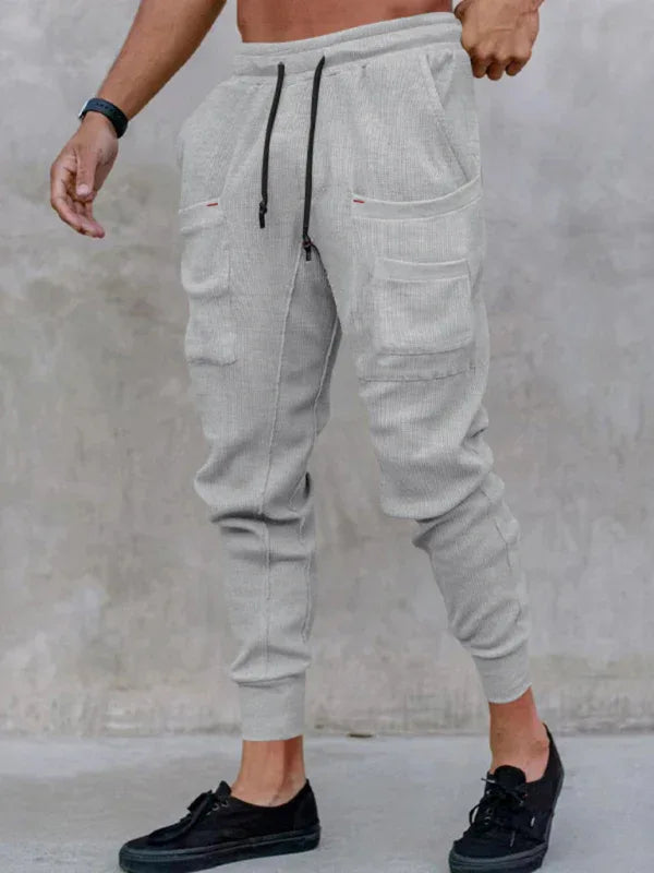 Men Loose-Legged Multi-Pocket Casual Trousers - Shello's Creative Boutique