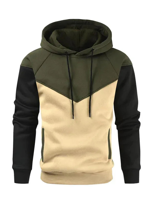 Men's contrasting color fashionable casual sports sweatshirt - Shello's Creative Boutique