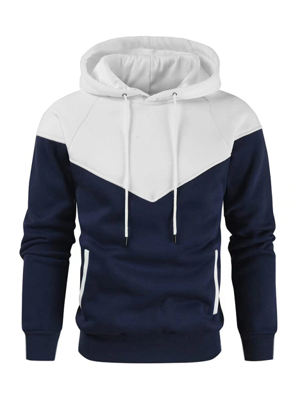 Men's contrasting color fashionable casual sports sweatshirt
