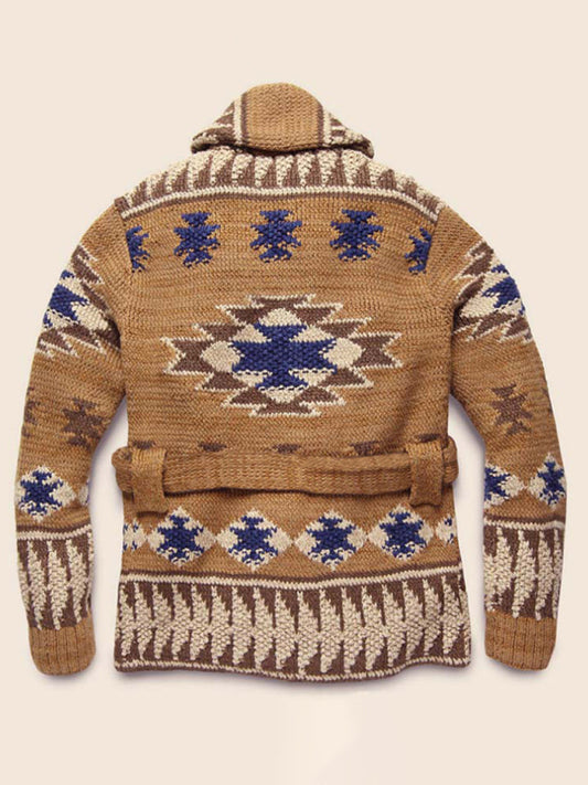 Men's Folk Pattern Knit Cardigan Sweater Shello's Creative Boutique