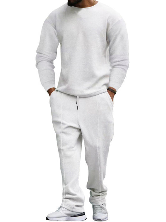 Men's new long-sleeved trousers round-neck casual suit Shello's Creative Boutique