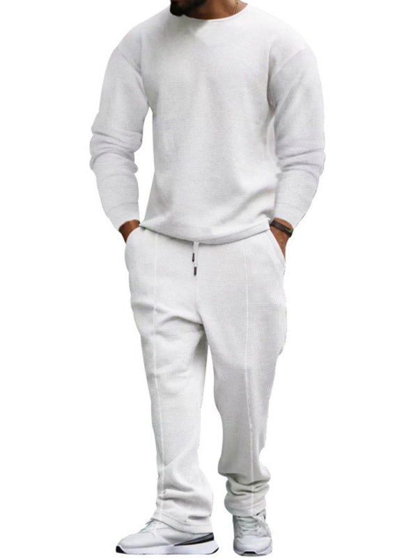 Men's new long-sleeved trousers round-neck casual suit Shello's Creative Boutique
