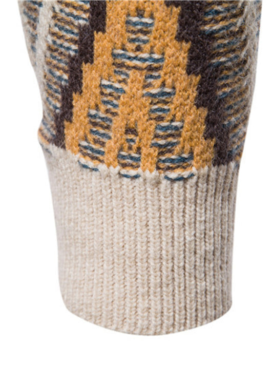 Men's Christmas crew neck diamond jacquard sweater Shello's Creative Boutique