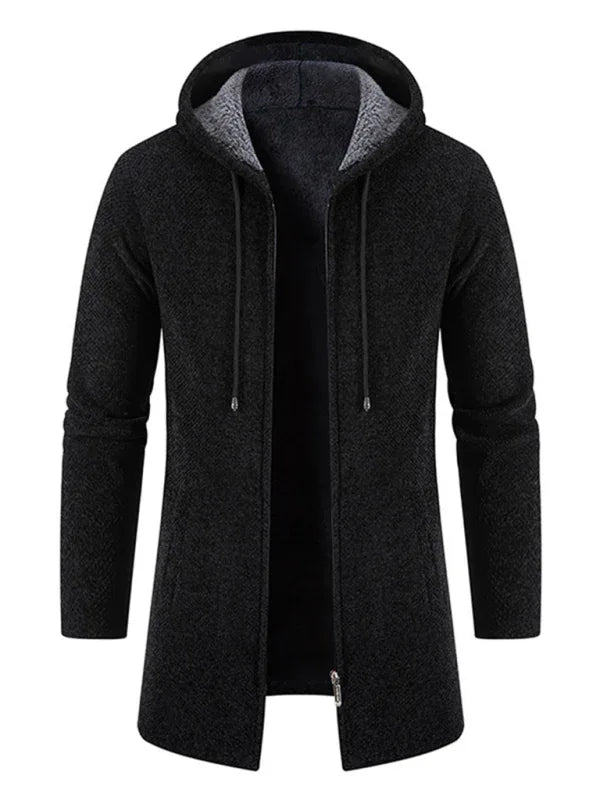 Men's casual zipper hooded cardigan - Shello's Creative Boutique