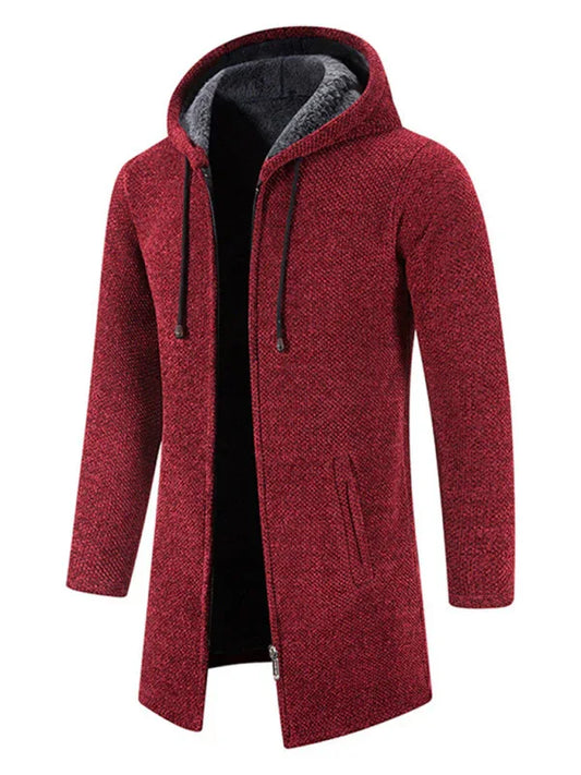 Men's casual zipper hooded cardigan - Shello's Creative Boutique