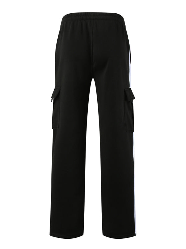 Men's autumn and winter velvet loose multi-pocket lanyard overalls Shello's Creative Boutique