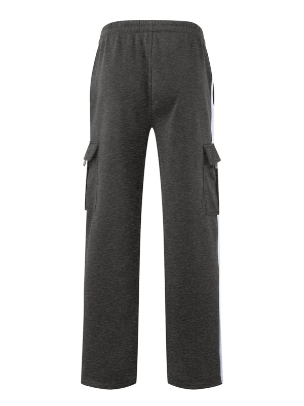 Men's autumn and winter velvet loose multi-pocket lanyard overalls Shello's Creative Boutique