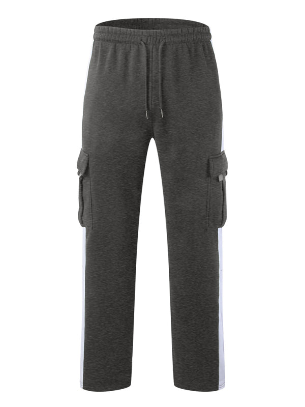 Men's autumn and winter velvet loose multi-pocket lanyard overalls Shello's Creative Boutique