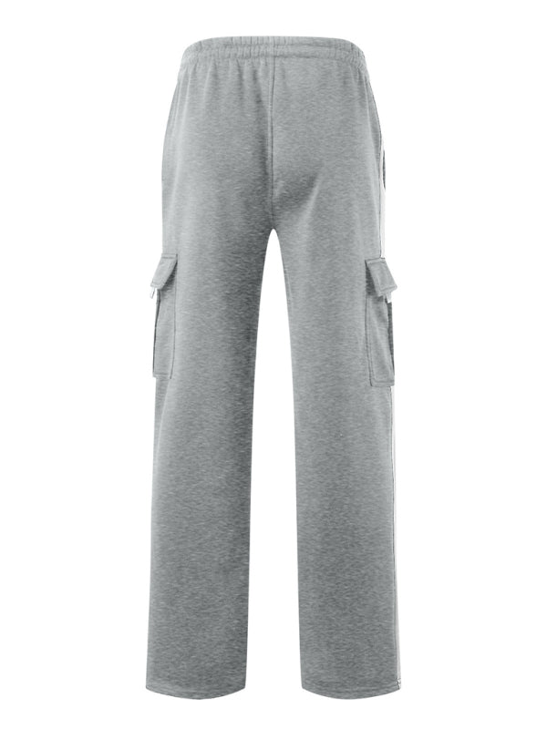 Men's autumn and winter velvet loose multi-pocket lanyard overalls Shello's Creative Boutique