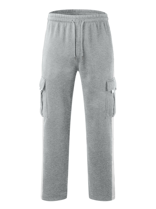 Men's autumn and winter velvet loose multi-pocket lanyard overalls Shello's Creative Boutique