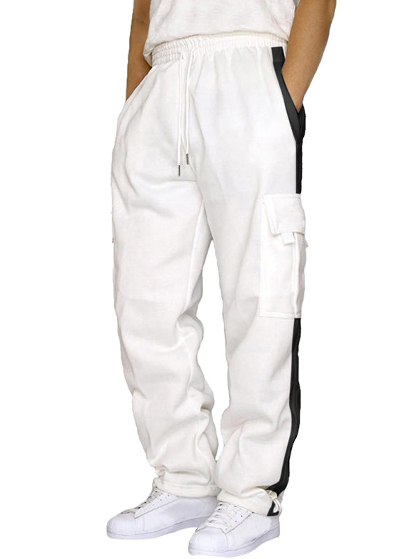 Men's autumn and winter velvet loose multi-pocket lanyard overalls Shello's Creative Boutique