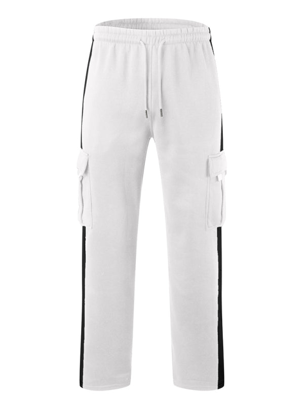 Men's autumn and winter velvet loose multi-pocket lanyard overalls Shello's Creative Boutique