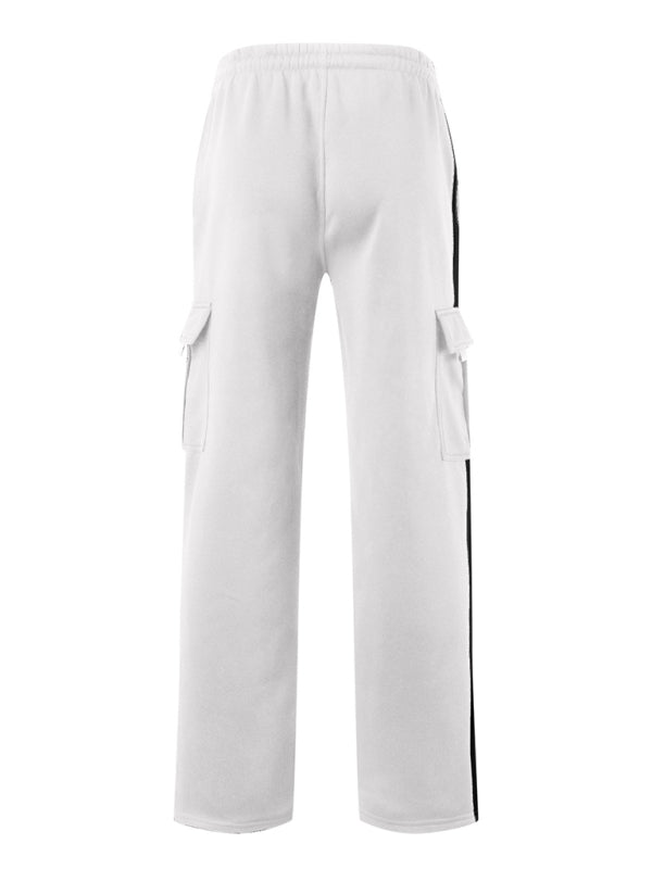 Men's autumn and winter velvet loose multi-pocket lanyard overalls Shello's Creative Boutique