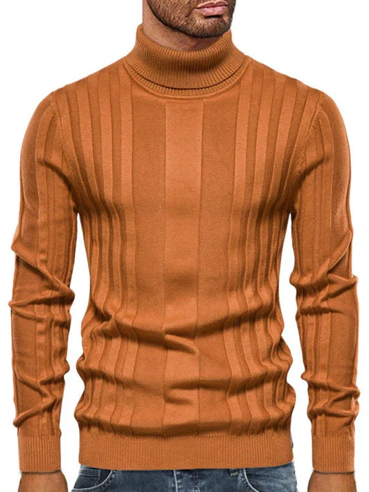 Men's New Casual Knitted Basic Base Pullover Turtleneck Sweater - Shello's Creative Boutique