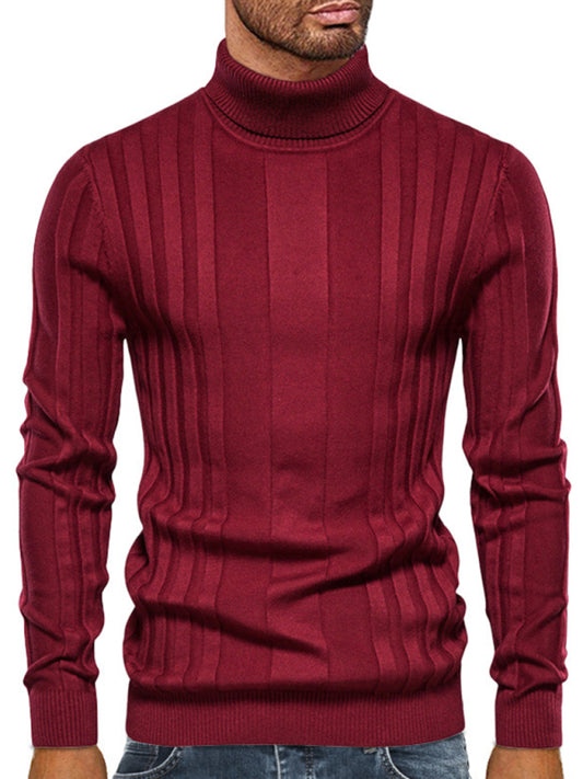 Men's new casual knitted basic base pullover turtleneck sweater Shello's Creative Boutique