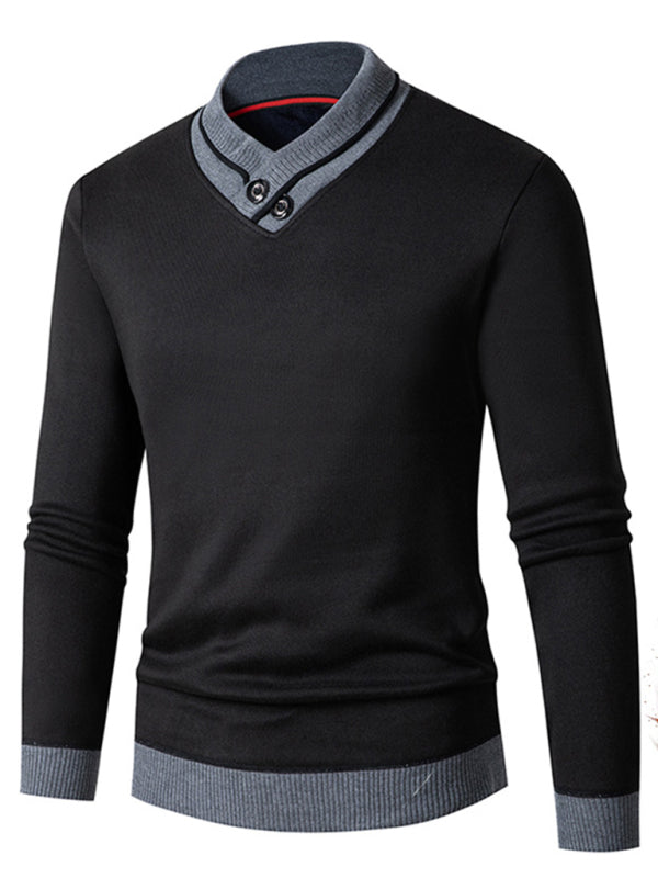 Men's new half turtleneck plus velvet slim long-sleeved sweater Shello's Creative Boutique