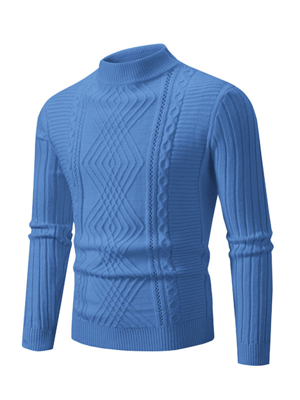 Men's new fashion trend jacquard knitted cashmere sweater Shello's Creative Boutique