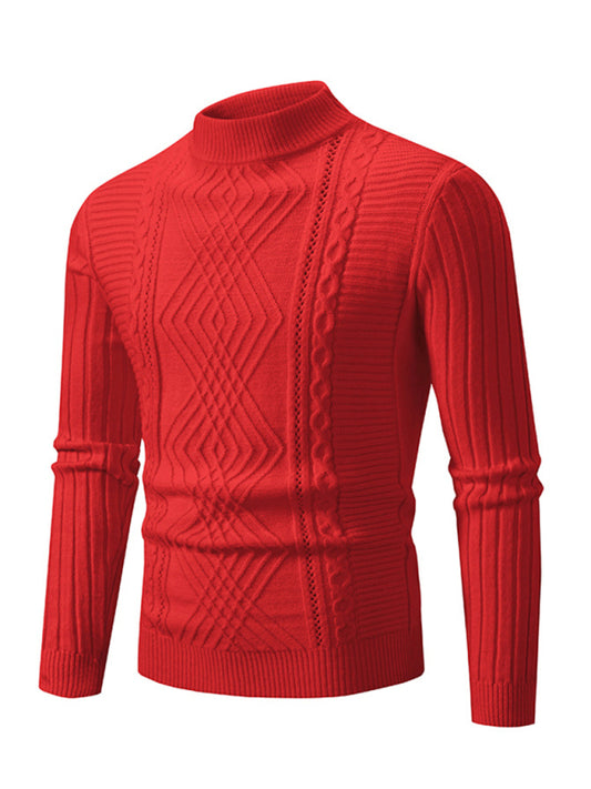 Men's new fashion trend jacquard knitted cashmere sweater Shello's Creative Boutique