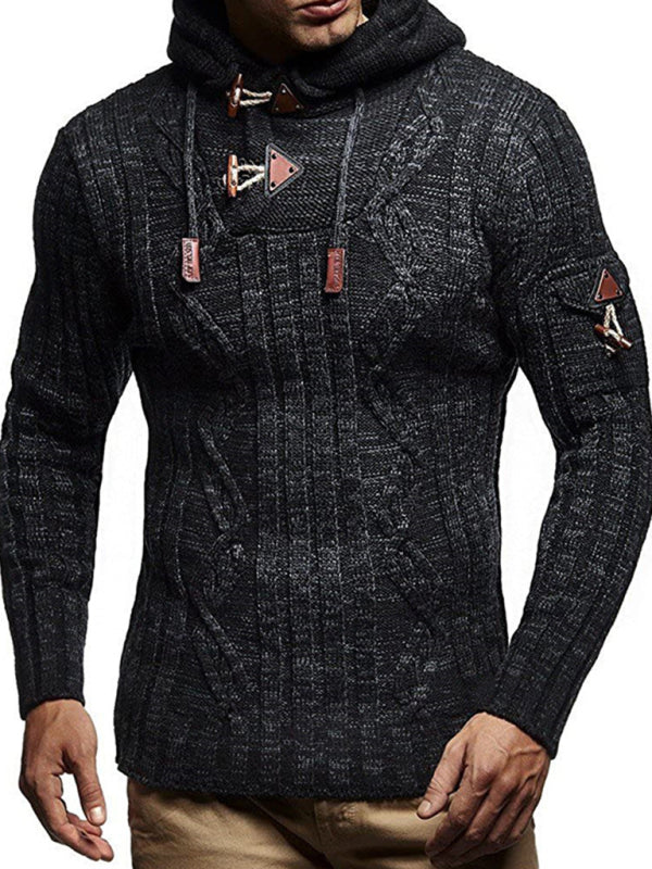 Men's Funnel Neck Cable Knit Sweater Shello's Creative Boutique