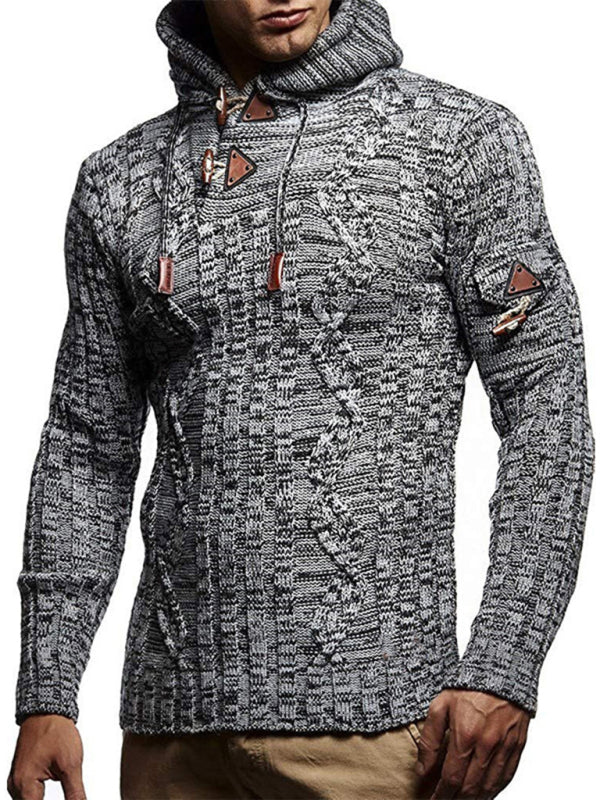 Men's Funnel Neck Cable Knit Sweater Shello's Creative Boutique