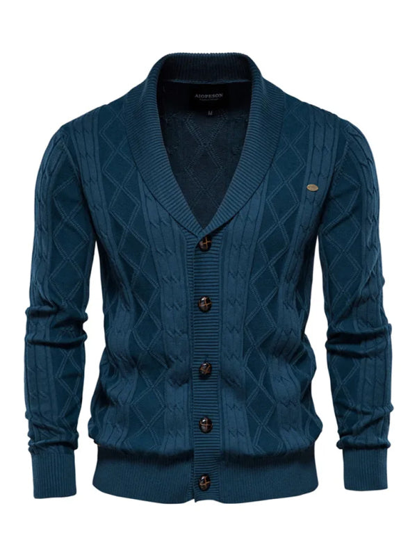Men's Fashion Self Design Knit Cardigan Shello's Creative Boutique