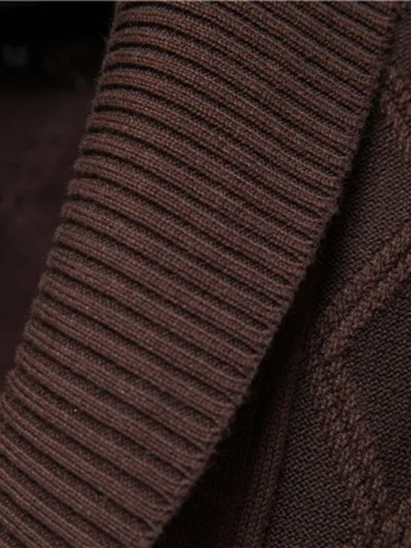 Men's Fashion Self Design Knit Cardigan Shello's Creative Boutique