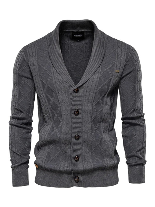 Men's Fashion Self Design Knit Cardigan Shello's Creative Boutique