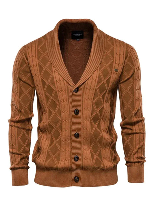 Men's Fashion Self Design Knit Cardigan - Shello's Creative Boutique