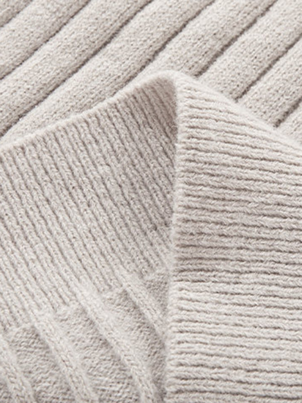 Men's casual solid color round neck stretch knitted sweater Shello's Creative Boutique