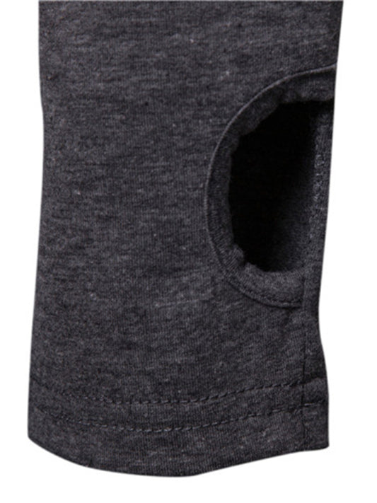 Men's new fitness cycling elastic mask skull print hooded pullover long-sleeved T-shirt Shello's Creative Boutique