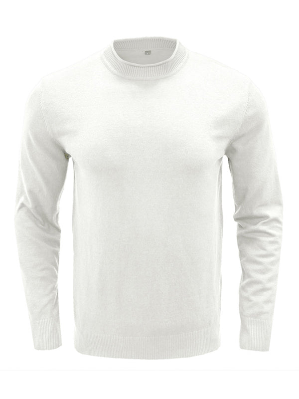 Men's new solid color long sleeve sweater Shello's Creative Boutique