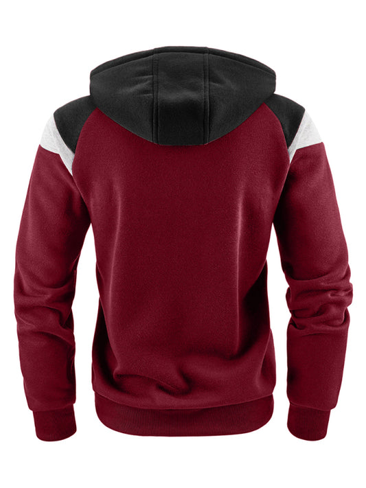 Men's Color Block Contrast Fashion Sweatshirt Casual Sports Top Shello Creative Boutique