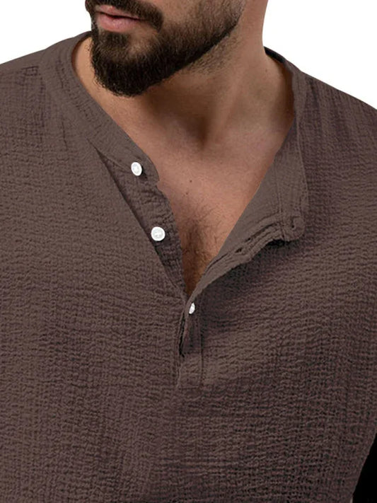 Men's New Solid Colour Casual Long-Sleeved Shirt and Trousers Suit - Shello's Creative Boutique